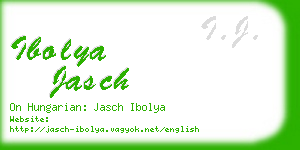ibolya jasch business card
